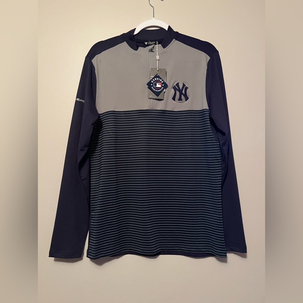Men's Levelwear Navy New York Yankees Insignia Wade Half-Zip Jacket Size Small